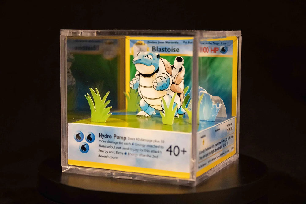 1st Edition Blastoise Card Diorama