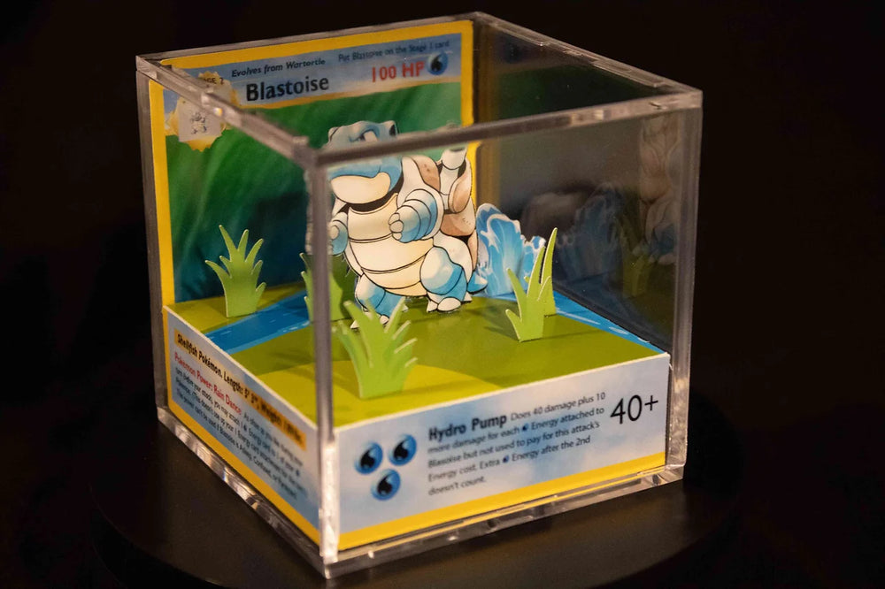 1st Edition Blastoise Card Diorama