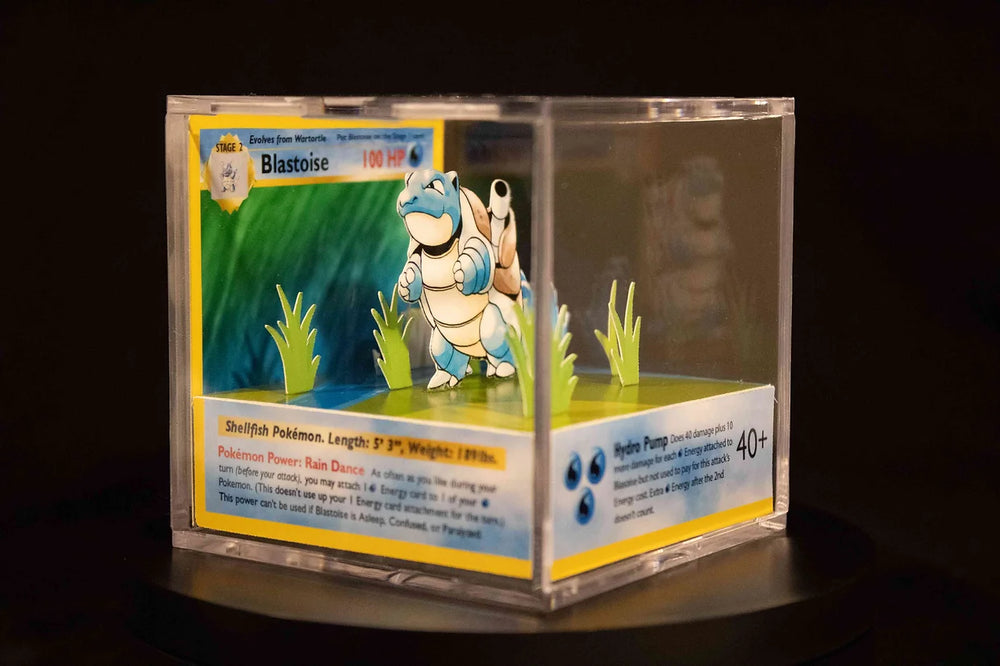 1st Edition Blastoise Card Diorama