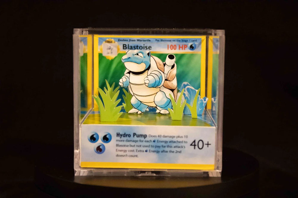 1st Edition Blastoise Card Diorama