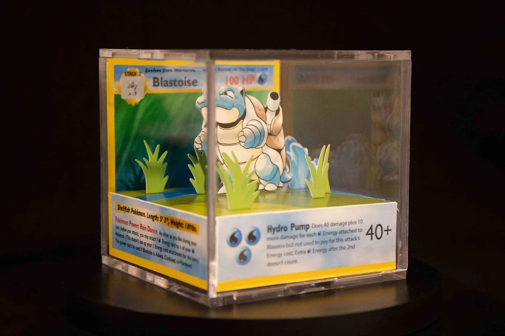 1st Edition Blastoise Card Diorama