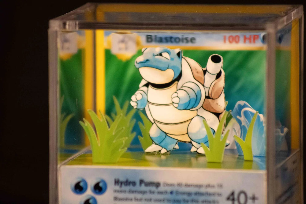 1st Edition Blastoise Card Diorama