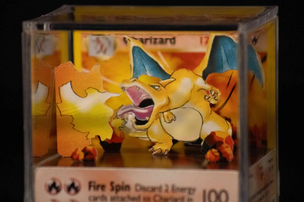 1st Edition Charizard Card Diorama