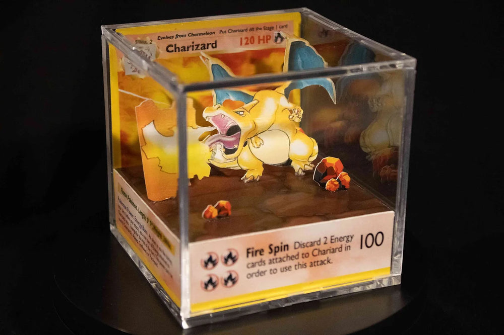 1st Edition Charizard Card Diorama