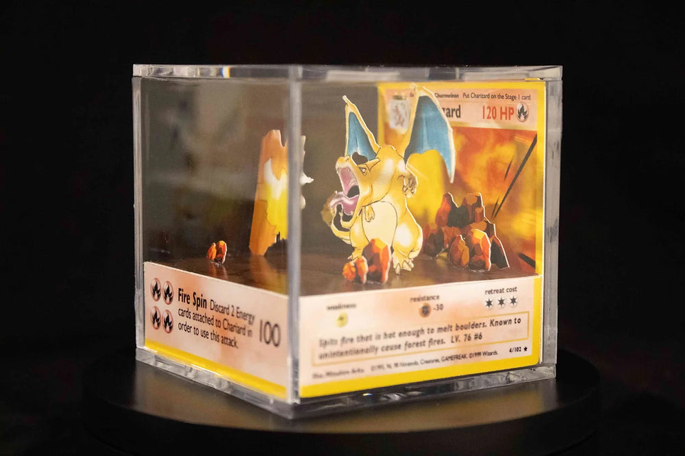 1st Edition Charizard Card Diorama