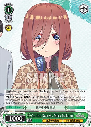 On the Search, Miku Nakano (5HY/W90-E040 C) [The Quintessential Quintuplets 2]