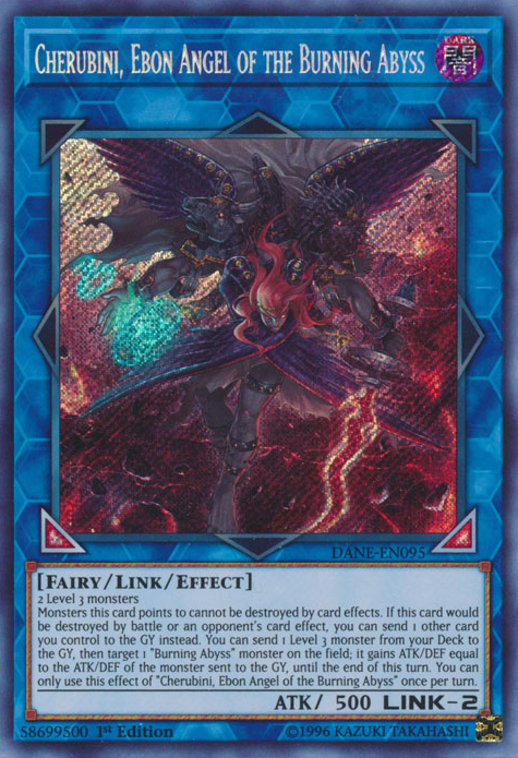 Cherubini, Ebon Angel of the Burning Abyss [DANE-EN095] Secret Rare