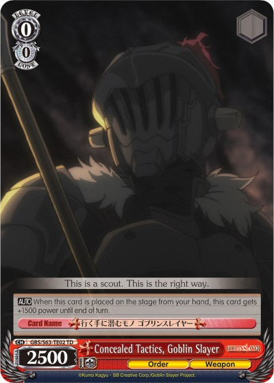 Concealed Tactics, Goblin Slayer (GBS/S63-TE02 TD) [Goblin Slayer]