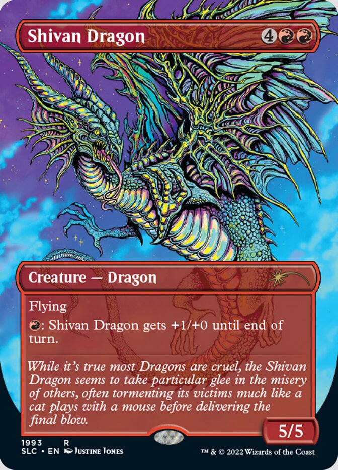 Shivan Dragon (Borderless) [Secret Lair 30th Anniversary Countdown Kit]